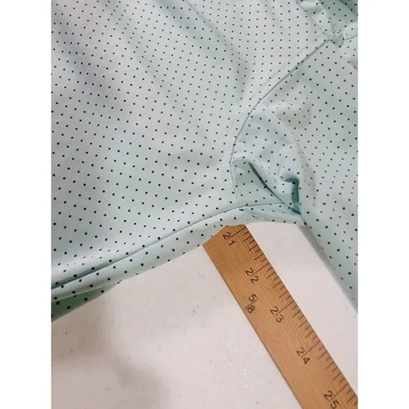 Men's FootJoy Teal Polka Dot Polo Shirt - Small - Picture 3 of 7